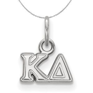Sterling Silver Kappa Delta XS (Tiny) Greek Necklace - 20 Inch